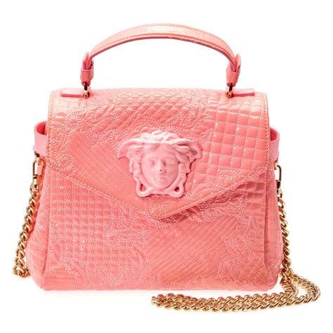 versace pink glowmesh bag|versace handbags.